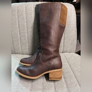 Clark's Brown Leather Knee High Boots, Size 10